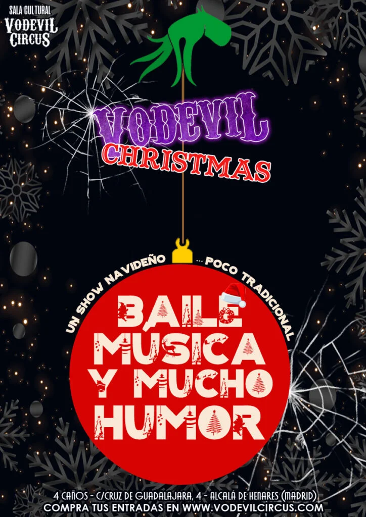Cartel de Vodevil Christmas, espectáculo de "navidad" en Vodevil Christmas, Alcalá de Henares