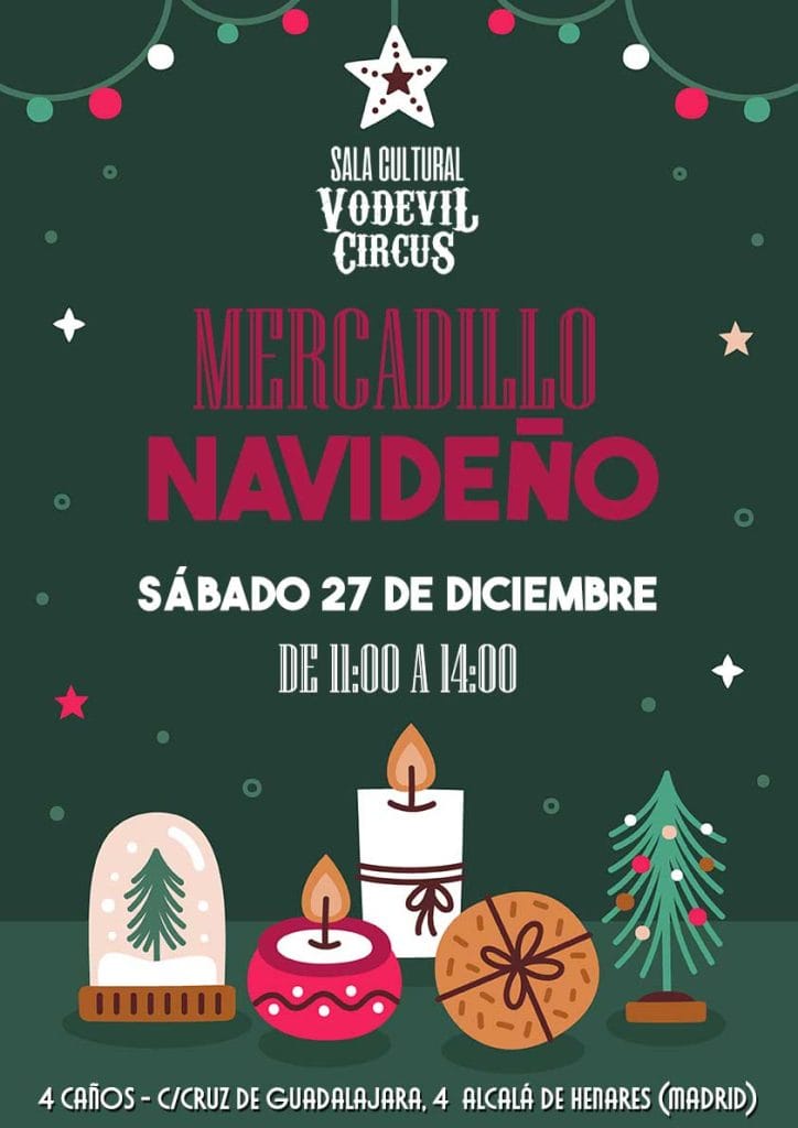 Cartel Mercadillo Navideño 2025 en Alcalá de Henares